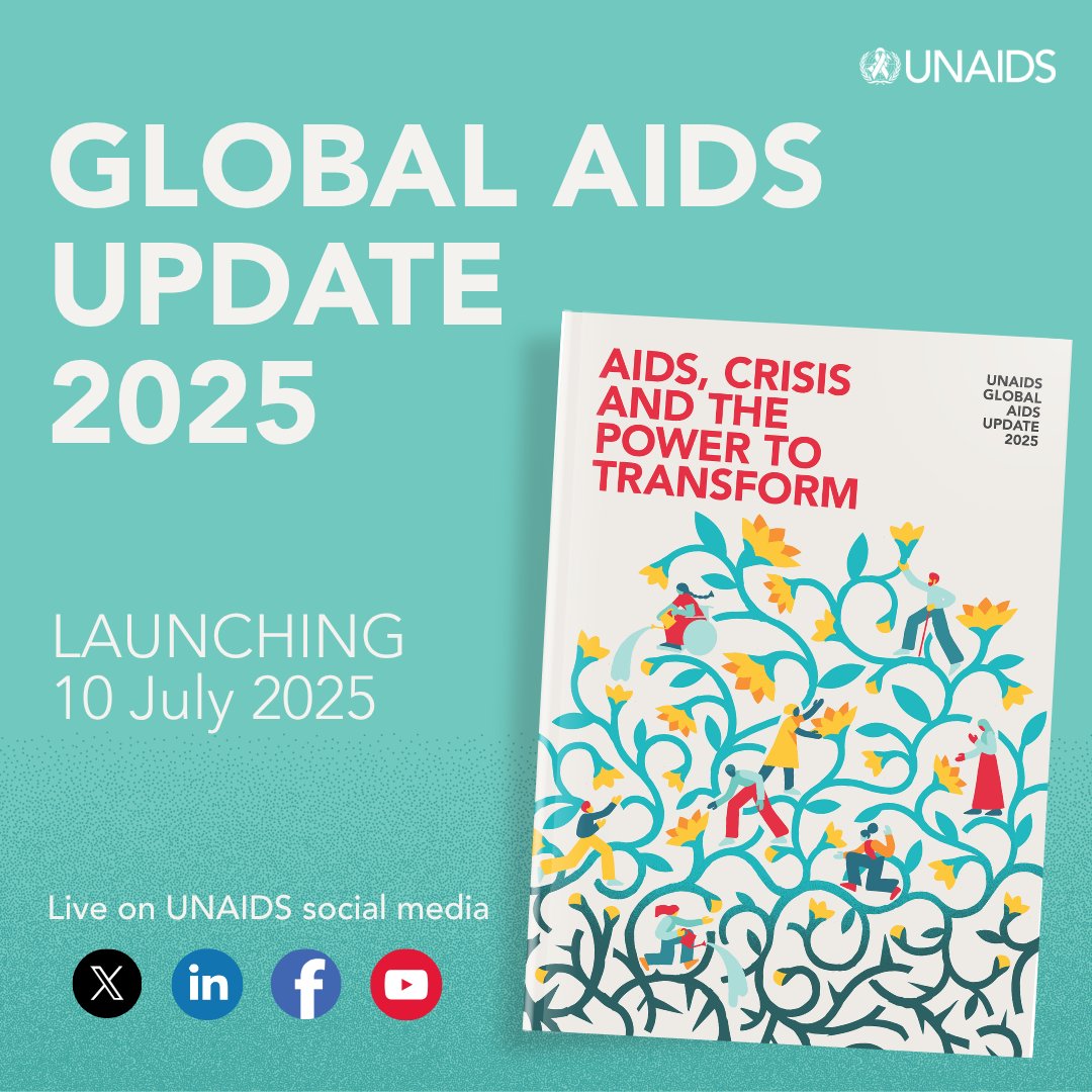 The Joint United Nations Programme on HIV and AIDS @‌UNAIDS annually publishes the Global AIDS Report, providing comprehensive and latest data on the global response to the AIDS epidemic.

WATCH THE REPORT LAUNCH LIVE TODAY: loom.ly/-GHmH98

#GlobalAIDSUpdate2025 #EndAIDS