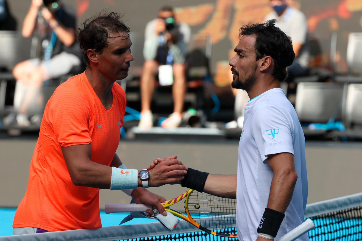RafaelNadal's tweet image. Felicidades @fabiofogna por una gran carrera. ¡Te deseo todo lo mejor para el futuro! 👏🏻
