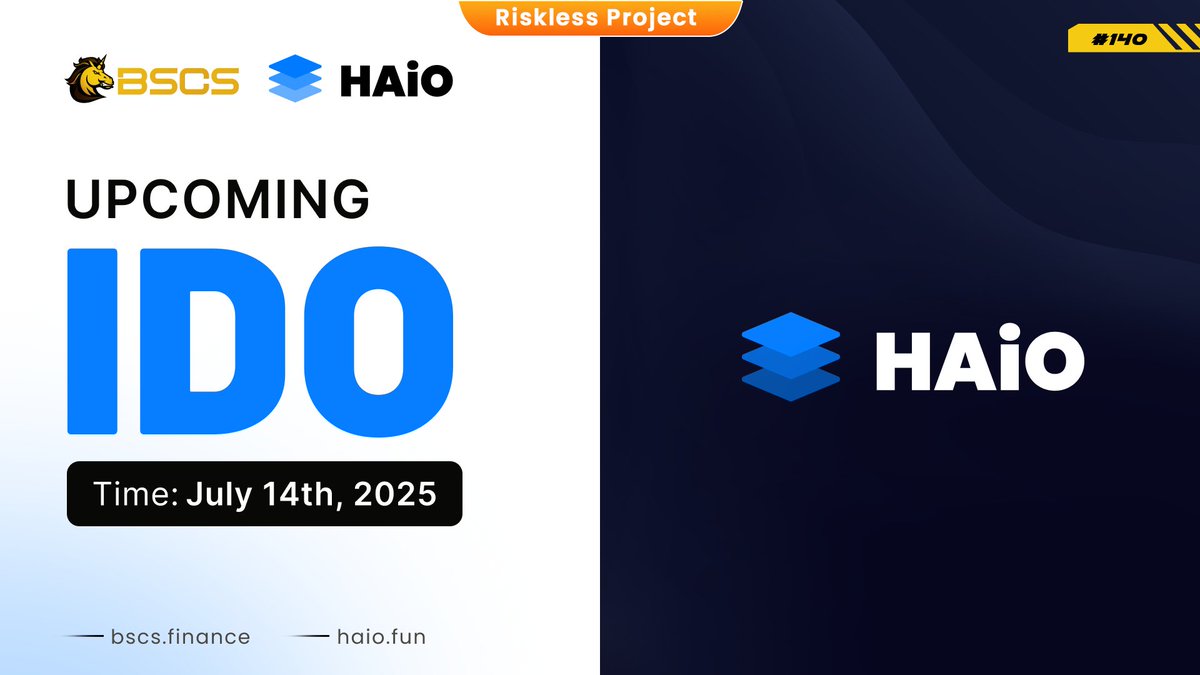 BSCS_Global's tweet image. 🚀 @HAiO_Official IDO Sale will take place on @BSCS_Global Launchpad this July 14!

ℹ  Details
🔷 Ticker: $HAiO
➖ Chain: Solana
💲 Token Price: $0.03
➖ Total Raise on #BSCS: $100,000

🔒 Refund Policy: Up to 48 Hours
⏰ Stake Deadline: 5 PM, July 13 (UTC)

ℹ IDO Schedule
⏰…