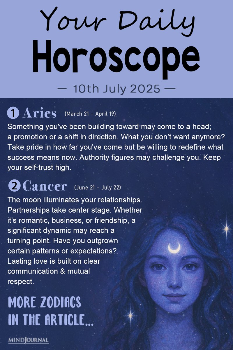 🌕 July 10 Horoscope: Full Moon vibes bring clarity, release, and emotional growth. Trust your instincts! ✨

👉 themindsjournal.com/news/daily-hor…

#DailyHoroscope #ZodiacVibes #FullMoonEnergy #MindJournal