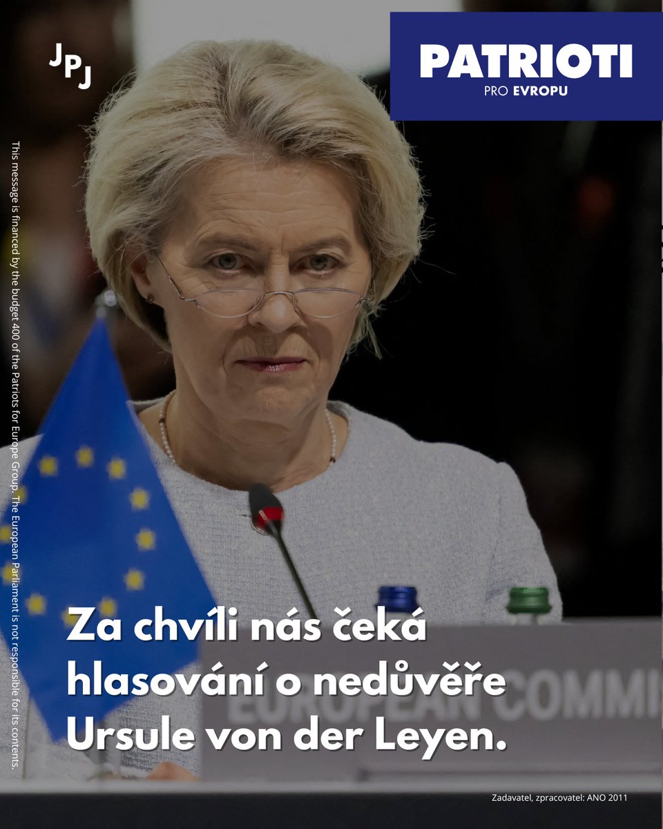JermanovaStKraj's tweet image. Za chvíli nás čeká hlasování o nedůvěře Ursule von der Leyen. Hlasuje se po jménech, tak uvidíme v přímém přenosu, jak moc vážně to čeští europoslanci z vládní pětikolky myslí se siláckou kritikou Evropské komise a hlavně její předsedkyně. Ukáže se, jak daleko mají ve od slov k…