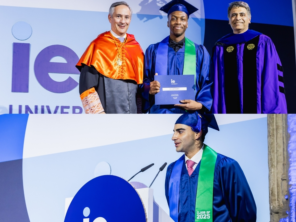 IEbusiness's tweet image. An unforgettable day for our dual degree grads in business & IR, business & law, and business & data! 🎓
They walked the stage, closed a chapter—and opened a world of possibilities. Here’s to chasing whatever comes next, and your #NextBestYou.
Read more: ie.edu/university/new…