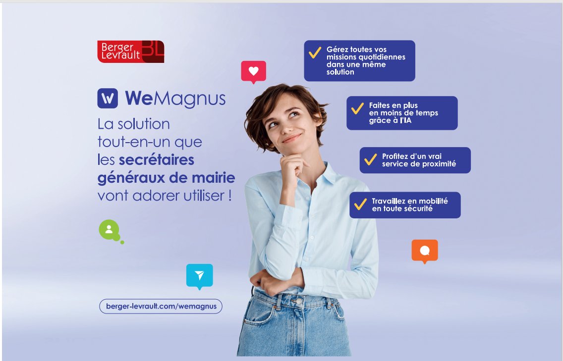 Paroles d’experts 💡 | Moins de tâches répétitives, plus de temps pour l’essentiel : c’est la promesse de WeMagnus pour simplifier le quotidien des secrétaires généraux et agents municipaux.

Retours d’expérience 👉 berger-levrault.com/fr/parole-d-ex…

#CollTerr #SaaS