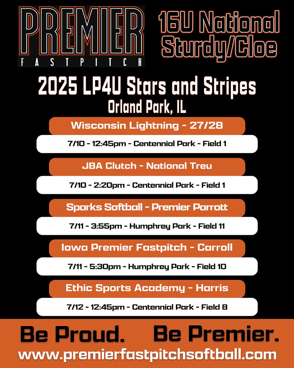 This weeks schedule!!!!