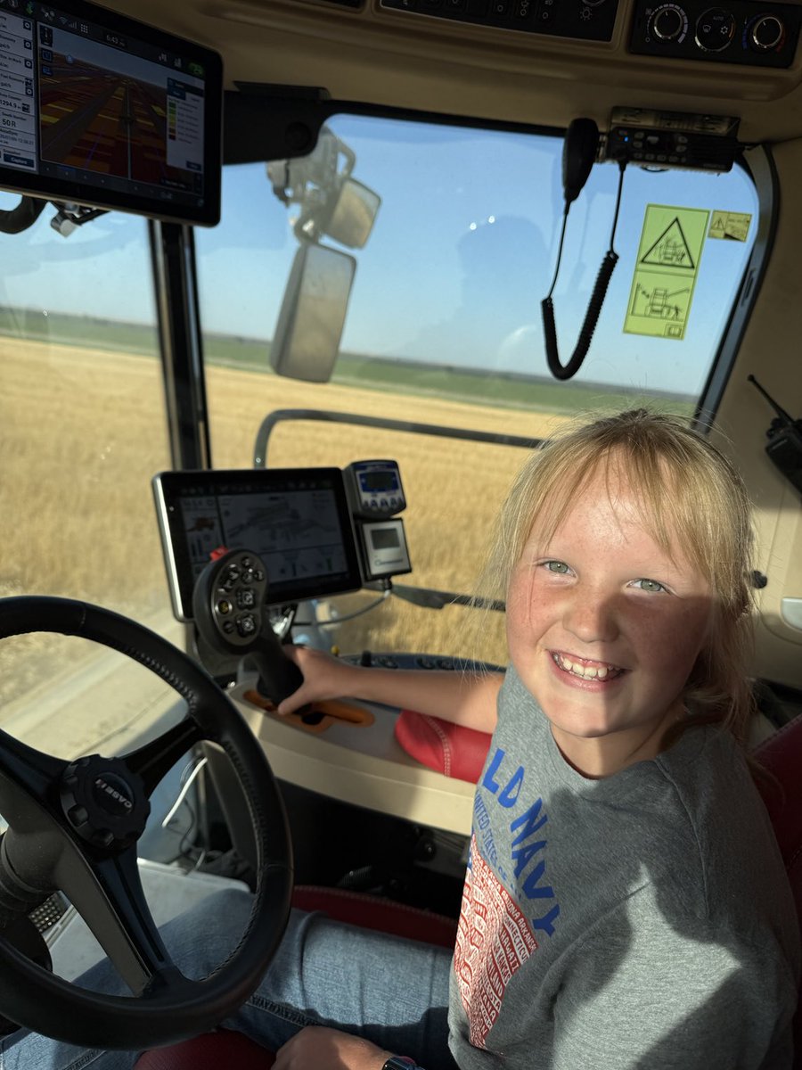 It’s wheat harvest around the farm, great location to do a little training