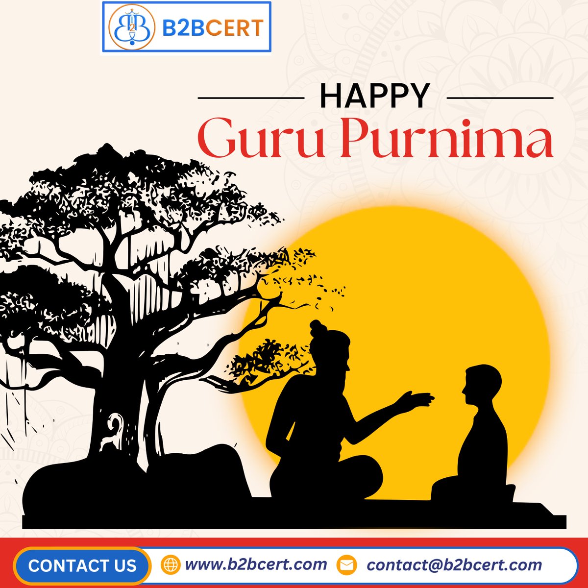 b2bcert's tweet image. 🙏 Happy Guru Purnima! 🌕✨
“Guru is the light in the darkness, the guide in the journey of life.”

#HappyGuruPurnima #Gratitude #GuruKripa #RespectToTeachers #Wisdom #SpiritualGrowth #B2BCERT #India, #Bangalore, #Patna, #Delhi, #Mumbai, #Kolkata, #Ahmedabad, #Pune, #Coimbatore