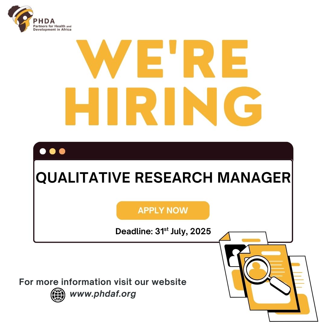 We have an exciting opportunity for a Qualitative Research Manager at PHDA, and we would love for you to be part of our team!
Click here to apply: phdaf.org/careers/
Deadline: 31st July 2025.