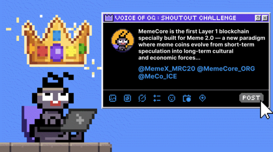 이번 시즌 최고의 퍼포먼스는
반드시 $M 이 될 것!
가보자! 

<a href="/MemeCore_ORG/">MemeCore Community</a>, <a href="/MemeX_MRC20/">MemeX</a>, <a href="/MeCo_ICE/">Ice.m🐜</a>