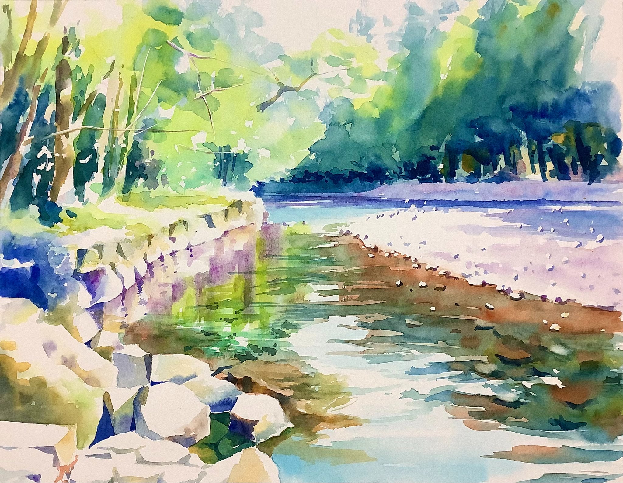 水彩画　メデイテイシヨンNo.8 Watercolor Journal Day 216 (Japanese Barberry and Eastern