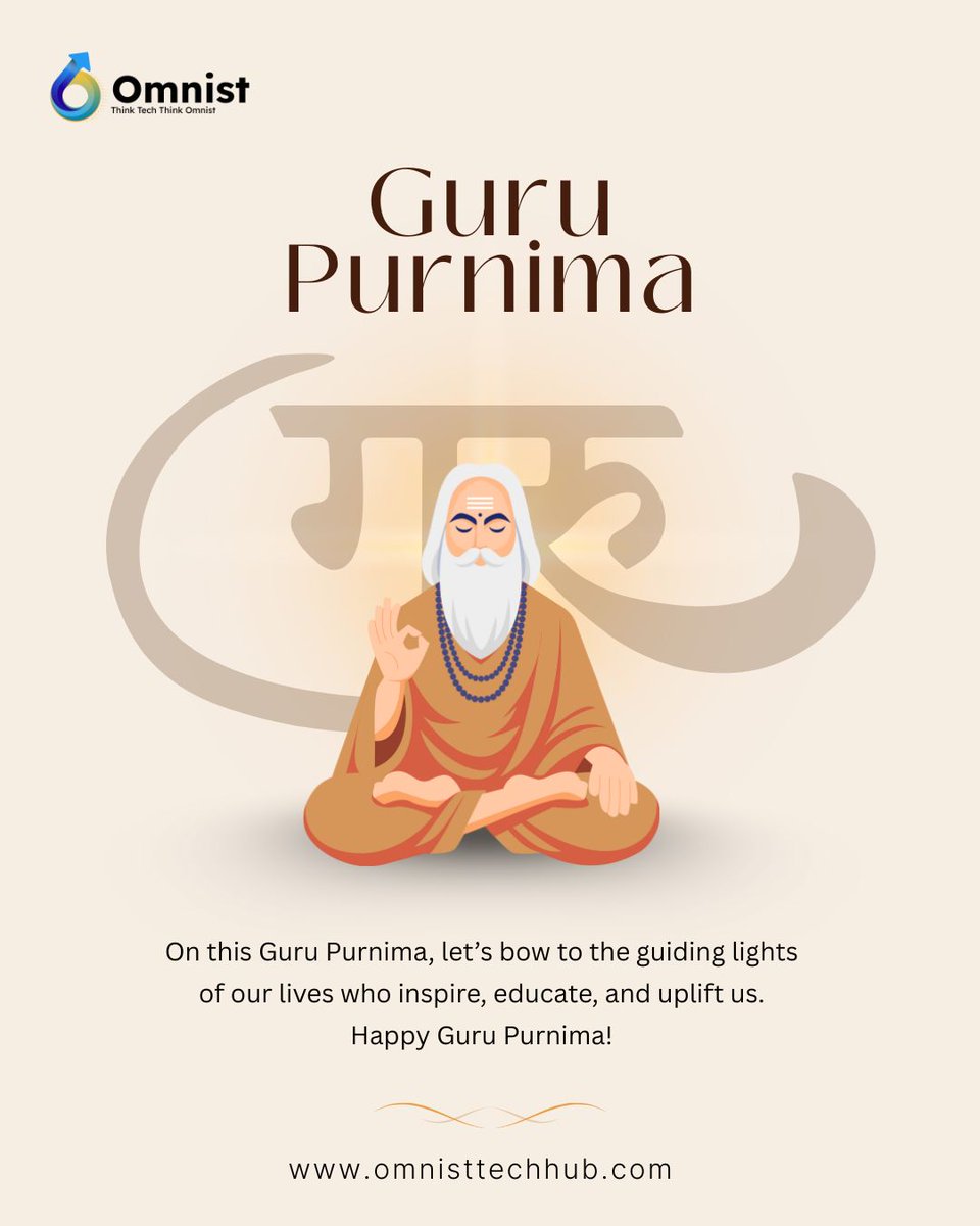 📿 #HappyGuruPurnima 🙏
Today, we pay tribute to the mentors, teachers, and guides who illuminate our path with wisdom, knowledge, and compassion.
Let’s honour the ones who shape our thoughts and spark our growth.
🌟 A big thank you to all the Gurus in our lives!

#GuruPurnima