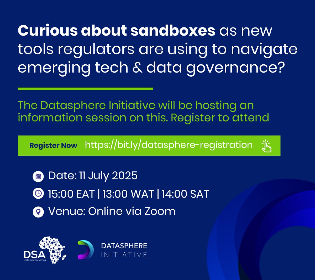 dsa_org's tweet image. Join us for a beginner-friendly session on Sandboxes!
Hosted by @thedatasphere , we’ll explore what sandboxes are, who needs them, how to design them, and nd the practical value they offer.
🔗 Register: bit.ly/datasphere-reg…