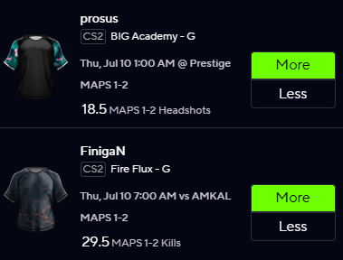 CS2 Morning Breakfast!🔫

On this slip: 
prosus hs 📈
Finigan k📈

We need that morning bacon🔥🥓✅
#prizepicks #playerprops #gamblingx #sportsbetting #Betting #Esports #CS2