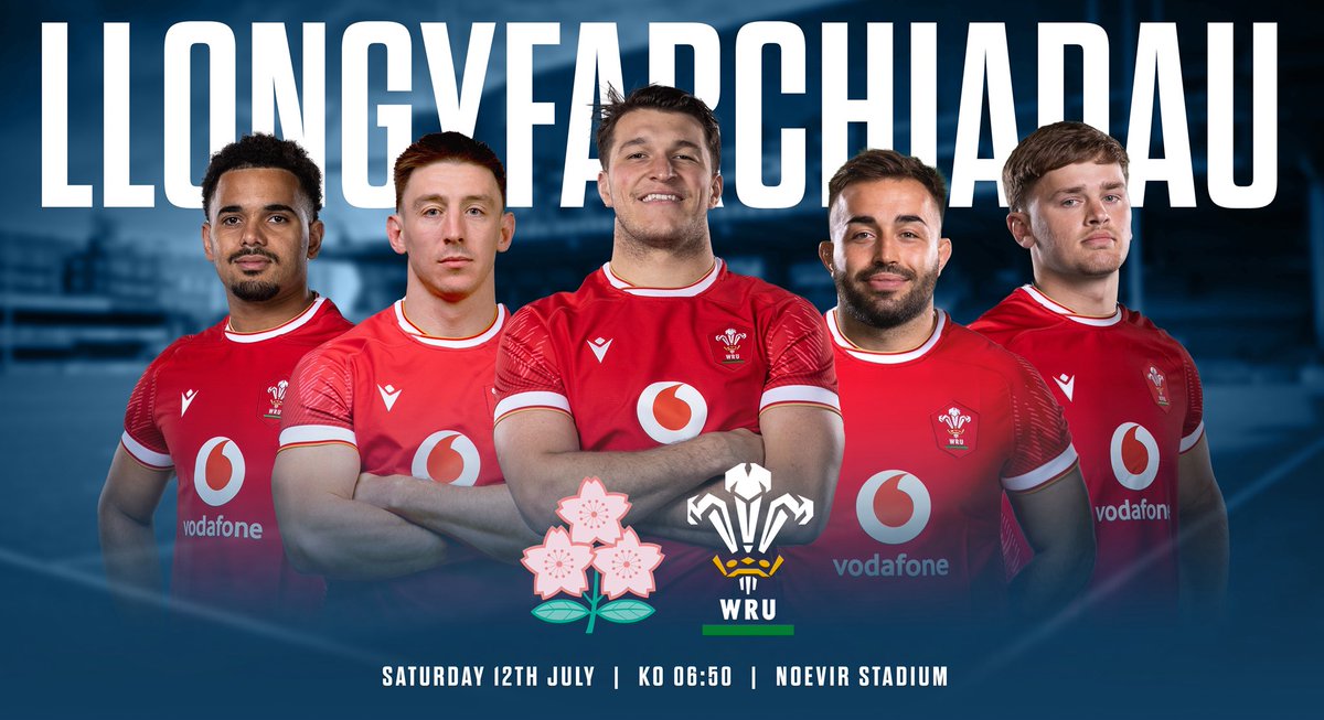 Congratulations to the five Blue &amp; Blacks named to face Japan on Saturday. Llongyfarchiadau bois a pob lwc 🙌
