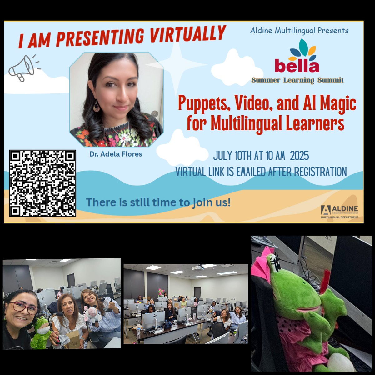 primaryliterac1's tweet image. In case you missed it… we’ve an encore and it’s virtual! Theres still time to join this session from home! #Bella2025AISD @aniklt @JuanToscanoG @GomezTempleton @AldineEsl @NickersonCierra @gforoi @drgoffney @DrFavy #AldineMultilingual @GoogleForEdu