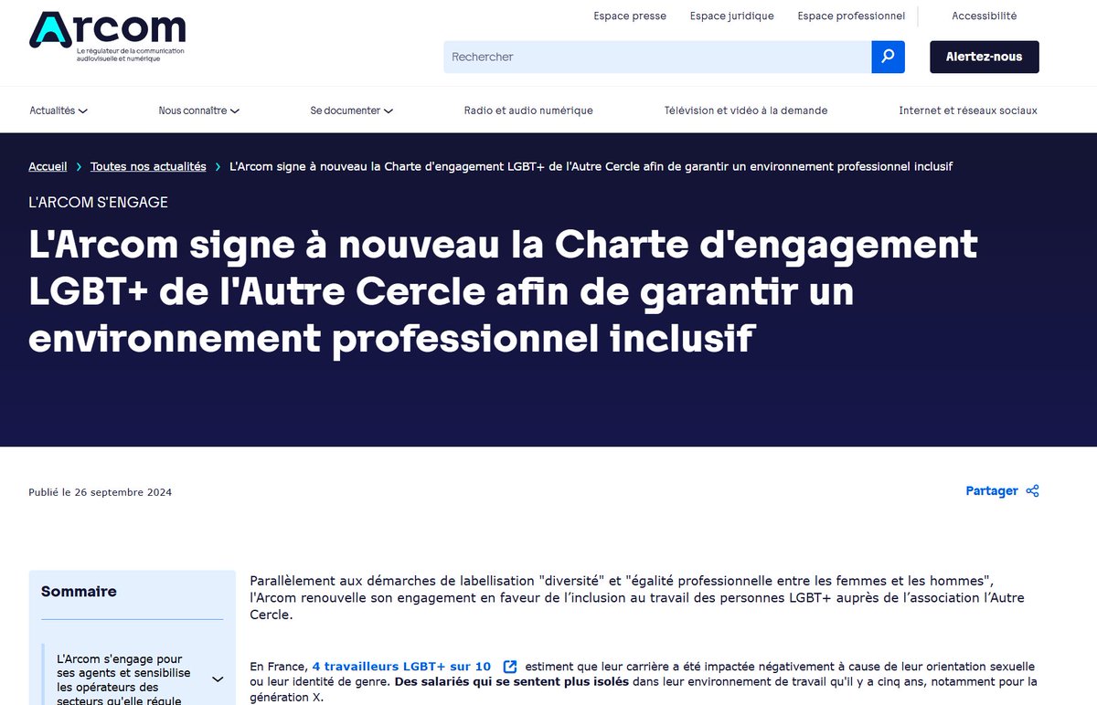 l’ARCOM, ce truc créé par Macron pour détruire la liberté d’expression, se cherche des associés en délation et c’est ainsi qu’elle a signé des partenariats avec des associations aussi « neutres » que le Crif, la Fédération LGBTI+, la Licra, le Planning familial, SOS Racisme !