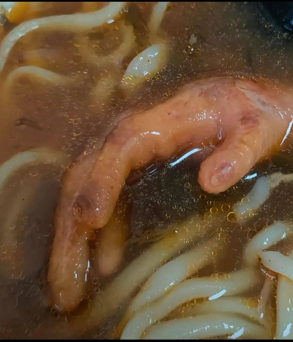 a1996910's tweet photo. Is it chicken,or human's hand??? https://t.co/YgrP1wnjdc