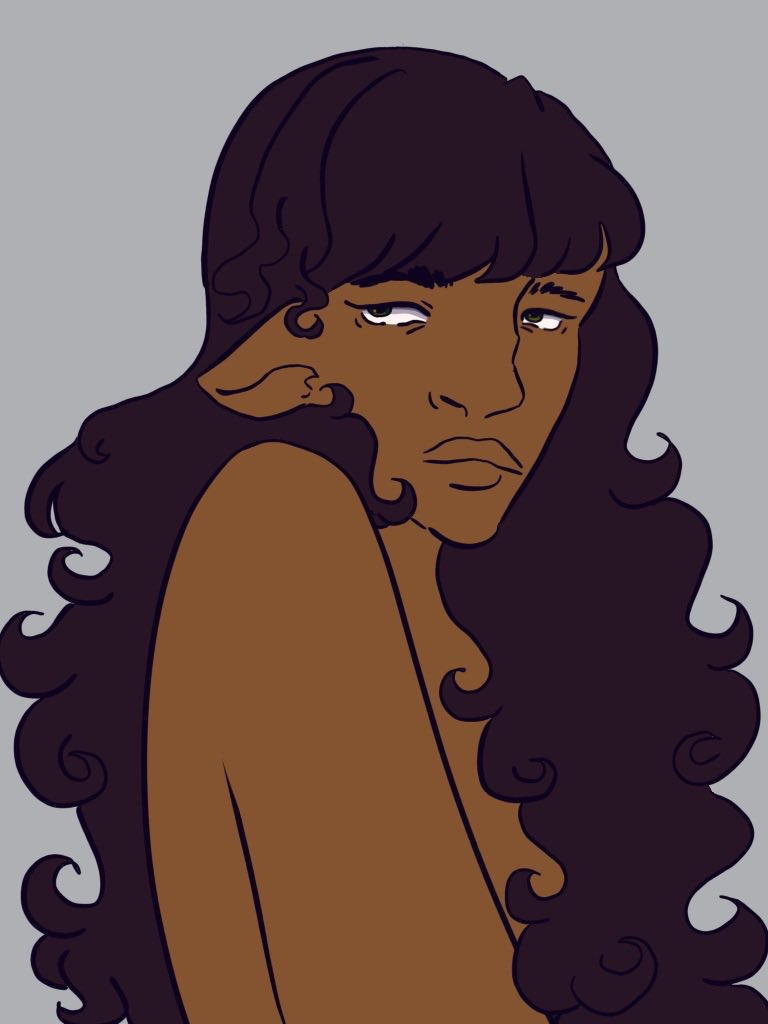 I MADE A NEW DRAWING!!! imma share with yall fr fr 
and the flat color version (: