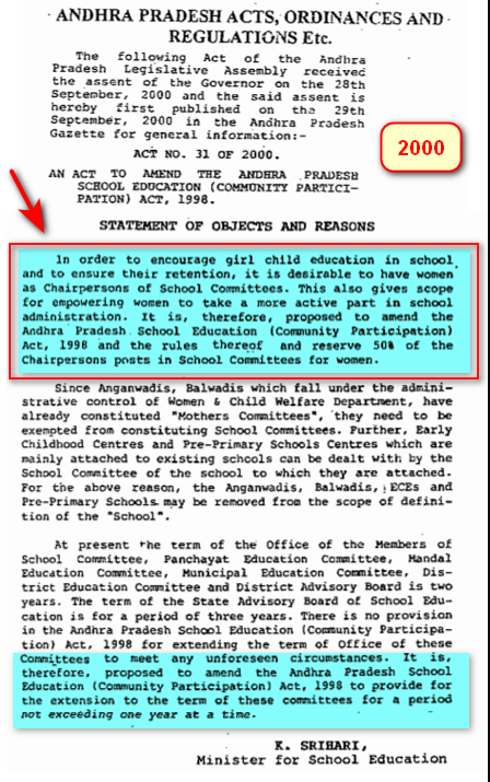 eclector1419857's tweet image. 1998 లోనే  స్కూళ్లలో  (#తెలంగాణ ప్రాంతం తో బాటుగా) #APSEM ద్వారా #PTA కమిటీ లను ఏర్పాటు చేసే సంస్కరణలను తెచ్చారు #CBN 

#Reforms 
#Education 
#PTA 
#AndhraPradesh 
#Telangana

. @SriKrishnaLavu garu FYI