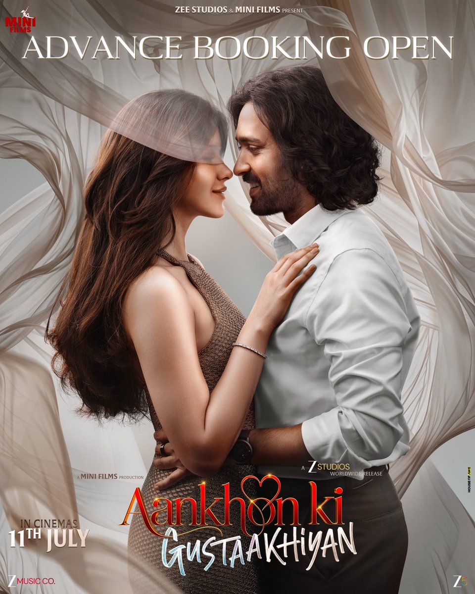 Darshitshah03's tweet photo. ADVANCE BOOKING OPEN WORLDWIDE FOR #AankhonKiGustaakhiyan 💞

The buzz is real. The love is louder than ever.

🔗 - https://t.co/iqp7xQZSOs

Experience the romance on the big screen only in cinemas tomorrow! https://t.co/2HT3v8fae7