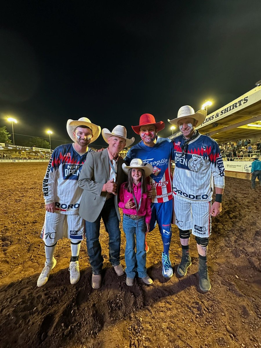 CoryWall4's tweet image. Fun crew here at the NFR Open at the Pikes Peak or Bust Rodeo!!!