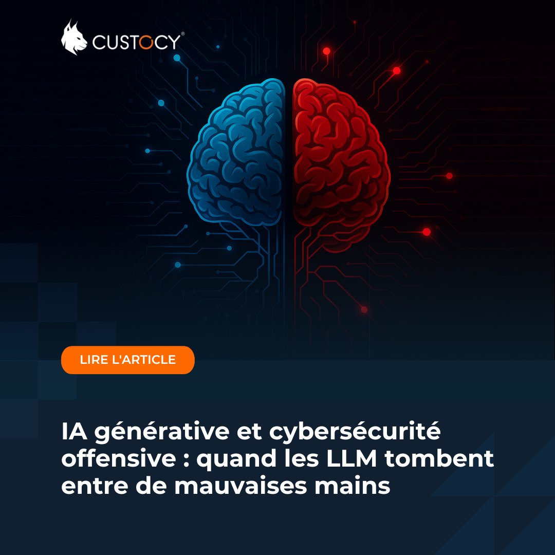 Les #LLM sont des puissants assistants, mais entre de mauvaises mains, ils deviennent des accélérateurs de #cyberattaques. Ils permettent aux attaquants d'aller encore plus loin.

Nous faisons le point dans notre dernier article.
Bonne lecture➡️eu1.hubs.ly/H0ltn1B0

#Cyber #IA