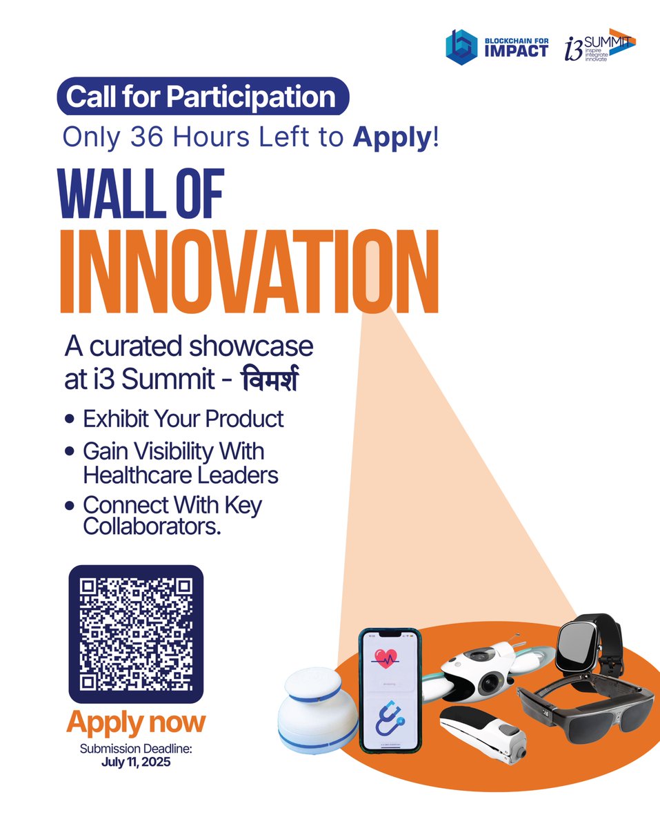 BFI_Impact_'s tweet photo. Your Biomedical Device Deserves the Spotlight.

Apply now and gain visibility among funders and leaders in biomedical innovation.

Deadline: July 11, 2025
Apply here: https://t.co/YLpjIr9ADV
 
#BiomedicalInnovation #PublicHealth #i3Summit #BFI #Vimarsh2025 #startup 

@sandeepnailwal @CryptoRelief_