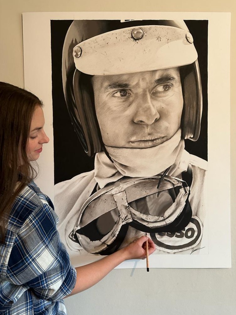Ecapener's tweet image. Little Thursday throwback to my Jimmy Clark drawings 😊
Limited edition prints of my Jimmy portrait are still available and currently on sale, the other one is now sold out!
emmacapenerart.com/products/clark…