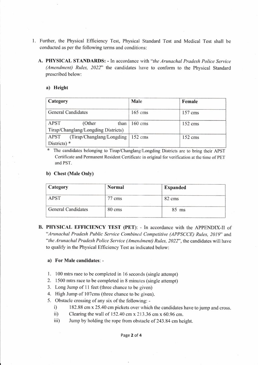 APPSC_Official's tweet image. Notification for APPSCCE-2024 PET,PST and Medical Test