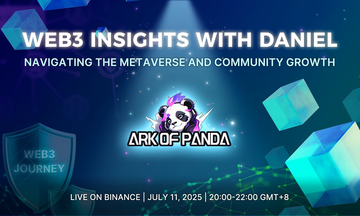 Ark of Panda🐼 (@arkofpanda) on Twitter photo 🚀 Mark your calendars for Friday, July 11, 2025! Join <a href="/ArkOfPanda/">Ark of Panda🐼</a>’s Daniel on Binance Live for Web3 Insights with Daniel: Navigating the Metaverse and Community Growth. From 20:00 to 22:00 GMT+8, explore the metaverse’s task system, decentralized community trends, and a sneak 🚀 Mark your calendars for Friday, July 11, 2025! Join <a href="/ArkOfPanda/">Ark of Panda🐼</a>’s Daniel on Binance Live for Web3 Insights with Daniel: Navigating the Metaverse and Community Growth. From 20:00 to 22:00 GMT+8, explore the metaverse’s task system, decentralized community trends, and a sneak