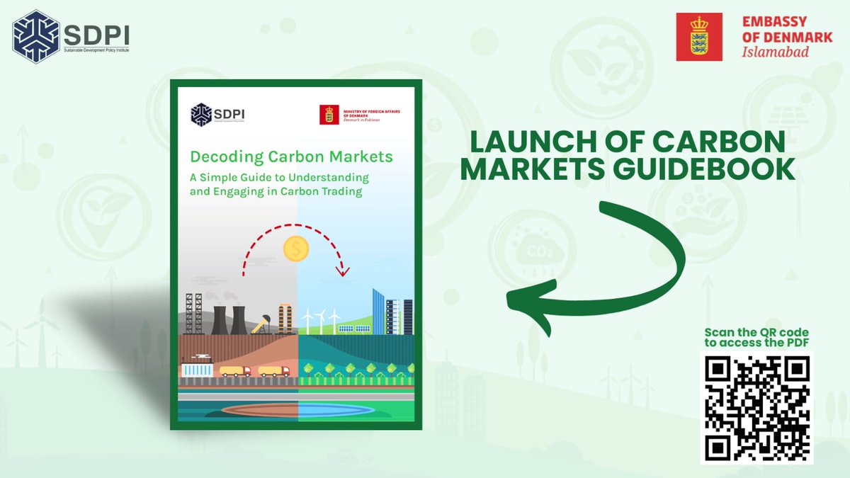 SDPIPakistan's tweet image. 📣🚨𝗣𝘂𝗯𝗹𝗶𝗰𝗮𝘁𝗶𝗼𝗻 𝗔𝗹𝗲𝗿𝘁🚨📣
Thrilled to announce the launch of "𝗗𝗲𝗰𝗼𝗱𝗶𝗻𝗴 𝗖𝗮𝗿𝗯𝗼𝗻 𝗠𝗮𝗿𝗸𝗲𝘁𝘀: 𝗔 𝗦𝗶𝗺𝗽𝗹𝗲 𝗚𝘂𝗶𝗱𝗲 𝘁𝗼 𝗨𝗻𝗱𝗲𝗿𝘀𝘁𝗮𝗻𝗱𝗶𝗻𝗴 𝗮𝗻𝗱 𝗘𝗻𝗴𝗮𝗴𝗶𝗻𝗴 𝗶𝗻 𝗖𝗮𝗿𝗯𝗼𝗻 𝗧𝗿𝗮𝗱𝗶𝗻𝗴" — as part of the project supported by…