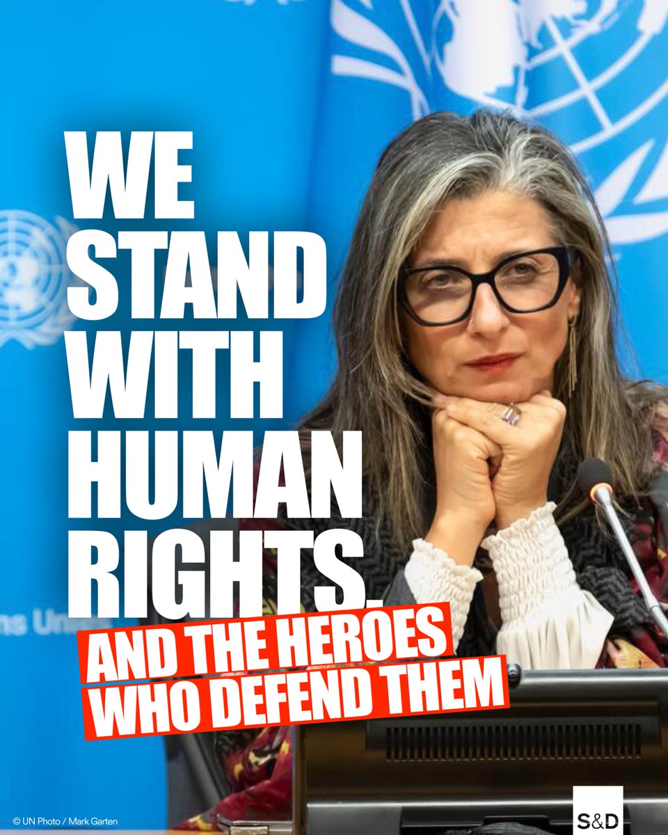 Kathleen Van Brempt (@kvanbrempt) on Twitter photo Standing up for human rights, peace and humanity doesn't mean you're a criminal. It means you're a hero.
Dear <a href="/FranceskAlbs/">Francesca Albanese, UN Special Rapporteur oPt</a>.
We stand with you. Standing up for human rights, peace and humanity doesn't mean you're a criminal. It means you're a hero.
Dear <a href="/FranceskAlbs/">Francesca Albanese, UN Special Rapporteur oPt</a>.
We stand with you.