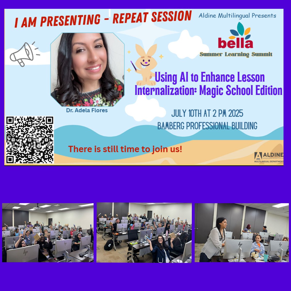 primaryliterac1's tweet image. In case you missed the full session… we’ve a repeat and we can accommodate a few dedicated waitlisted participants! #Bella2025AISD @aniklt @JuanToscanoG @GomezTempleton @AldineEsl @NickersonCierra @gforoi @drgoffney @DrFavy #AldineMultilingual @adeelorama @magicschoolai