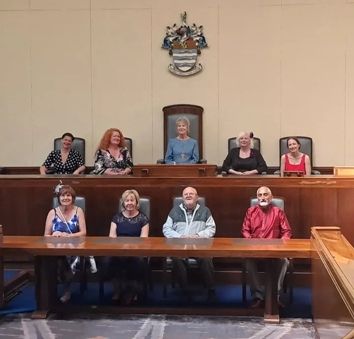 Fascinating learning how to keep order <a href="/mayorofworthing/">Mayor of Worthing</a> in Worthing Council Chambers. 

Discussing the seriousness of ending loneliness in communities and the launch of our workshops to help end loneliness in their workplaces. 

<a href="/Worthing_Herald/">Worthing Herald</a> <a href="/EndLonelinessUK/">Campaign to End Loneliness</a> 
<a href="/timloughton/">Tim Loughton</a>