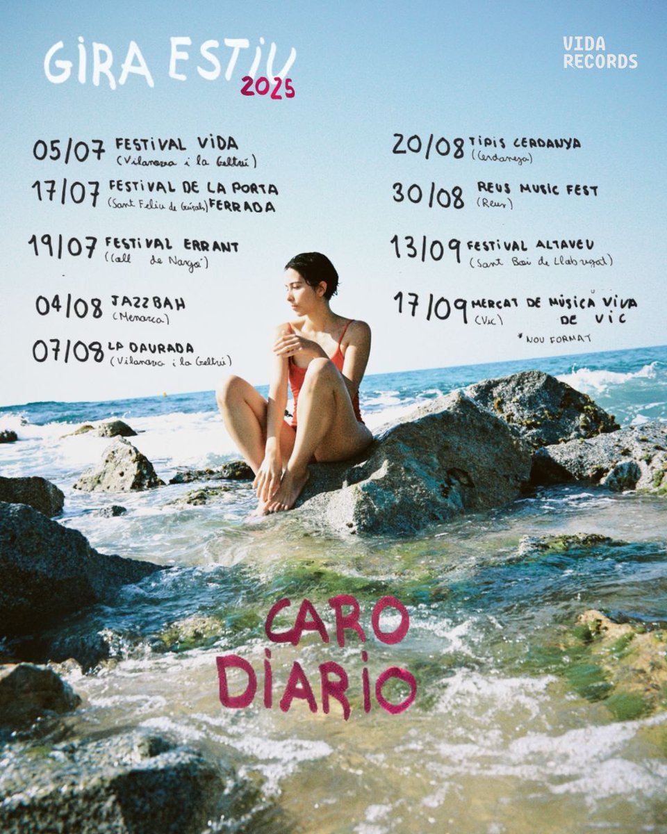 ja és aquí la GIRA D’ESTIU ‘Caro diario’ ❤️🌊 on ens veiem? 

* entrades i +info a l’enllaç de la bio

disseny i foto La Guillermina