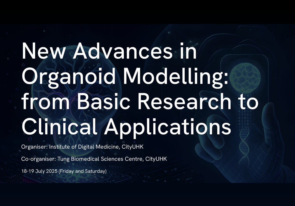 2025/07/18-19開催のNew Advances in Organoid Modelling: from Basic Research to Clinical Applications symposiumにて横川が発表を行います．

R. Yokokawa will be presenting at New Advances in Organoid Modelling: from Basic Research to Clinical Applications symposium held on 07/18-19.