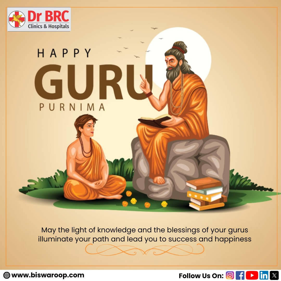 drbrc_official's tweet image. Happy Guru Purnima! 🙏
On this sacred day, let us bow to the guiding lights of our lives — our Gurus.
May their wisdom continue to inspire, uplift, and transform us.
– Team Dr. BRC Clinics &amp;amp; Hospitals 🌿 
.
#gurupurima #happygurupurnima #GuruBlessings #gurupurnimawishes #drbrc