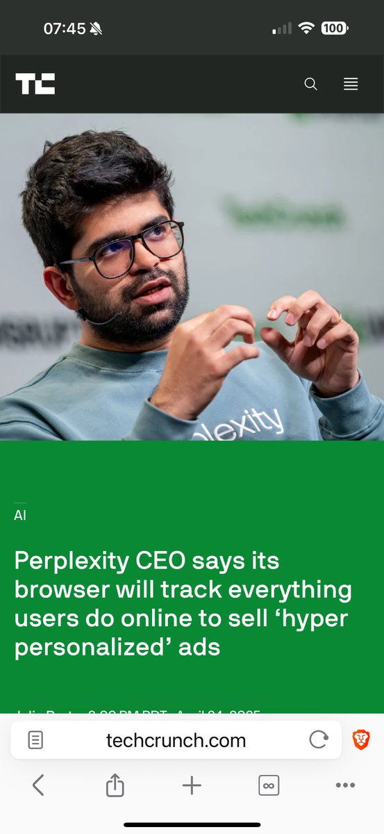 PrivacyMatters's tweet image. Just a reminder that Perplexity AI CEO has said that one reason Perplexity is building its own browser is to collect data on everything users do outside of its own app. This so it can sell premium ads.

&amp;lt;so no thx.

techcrunch.com/2025/04/24/per…

#DataVampire
