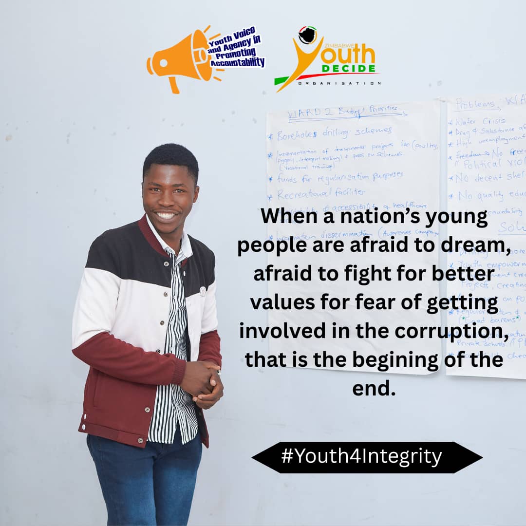 Youth engagement is key to national progress. Let’s build inclusive platforms for young people to contribute to decisions that shape Zimbabwe’s future.
#Youth4Integrity #YOVAPA
