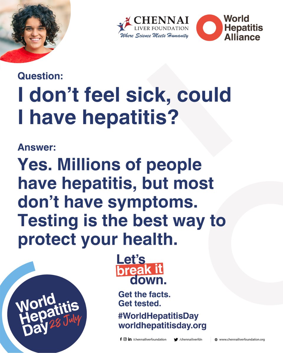 The number of people with hepatitis may exceed millions, but routine screenings can protect you from this disease.

Let's break the barrier about #hepatitis. Test, treat, and be aware.

#WorldHepatitisAlliance #WHA #CLF #HepatitisAwareness #LiverHealth #WorldHepatitisDay2025