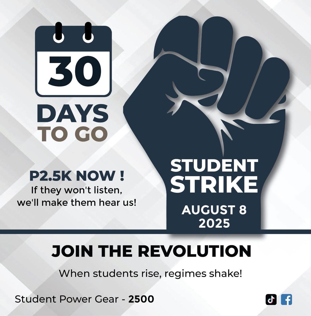 EverythingBW66's tweet image. Teartiary students strike loading to pressure Government on the P2,500.00 allowance promise.