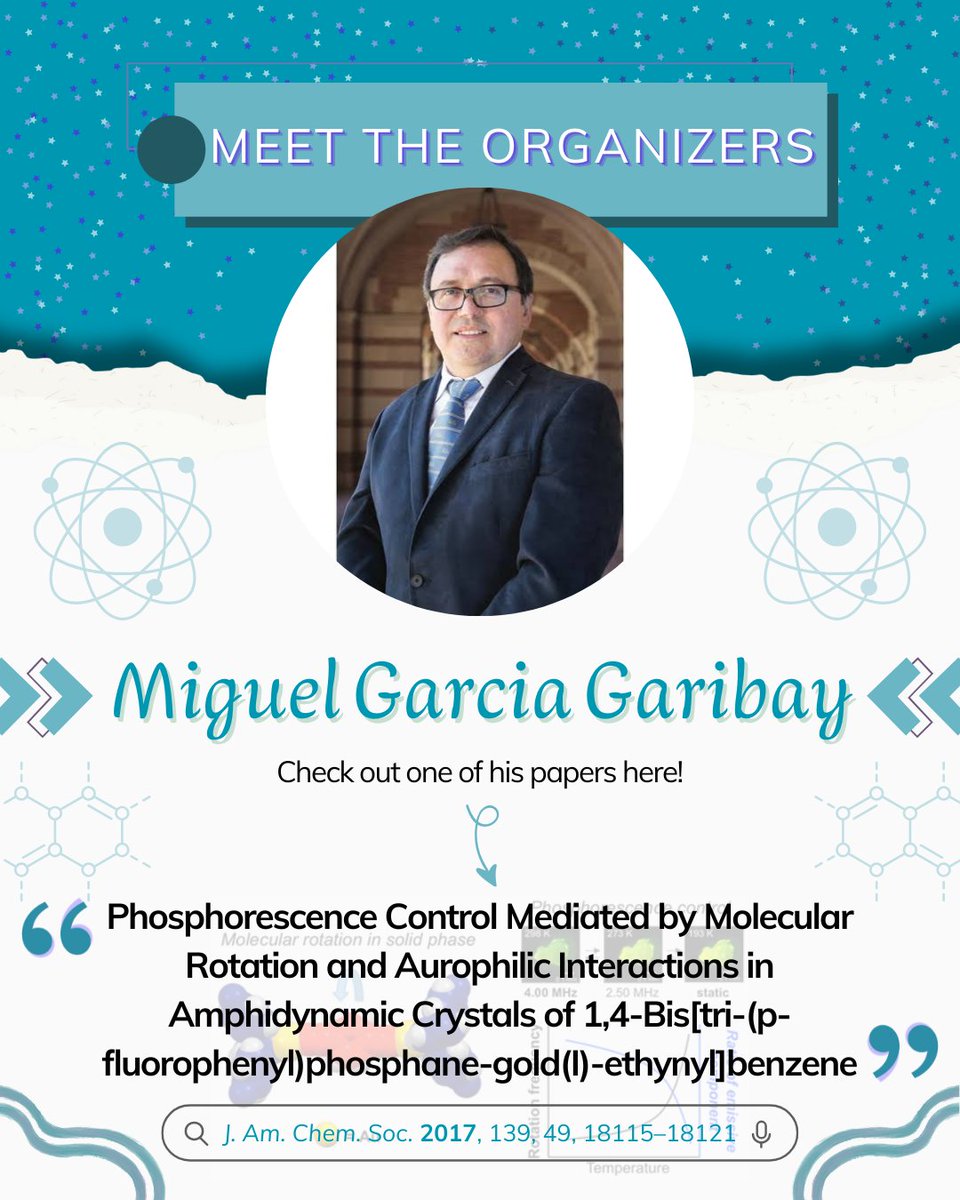 🎙 Meet <a href="/GaribayLab/">Garcia-Garibay Research Group (MGG Lab)</a>, organizer of ICCOSS 2025!
He investigates molecular motion, reactivity, and photochemistry in solids to design functional crystalline materials.
📍 Playa del Carmen | 🗓 July 13–18
📩 iccoss2025@iquimica.unam.mx