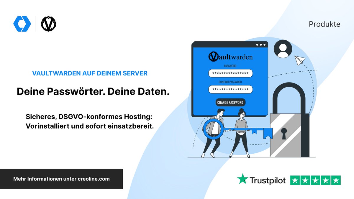 Vaultwarden steht ab sofort als vorinstallierte Anwendung Servern bereit! 🎉

🔐 Vollständig DSGVO-konform
🧠 Läuft auch auf ressourcenschwacher Hardware
🧩 Kompatibel mit Bitwarden

Jetzt konfigurieren 👉 creol.ink/vlr9v

#Vaultwarden #Datenschutz #creoline #Bitwarden