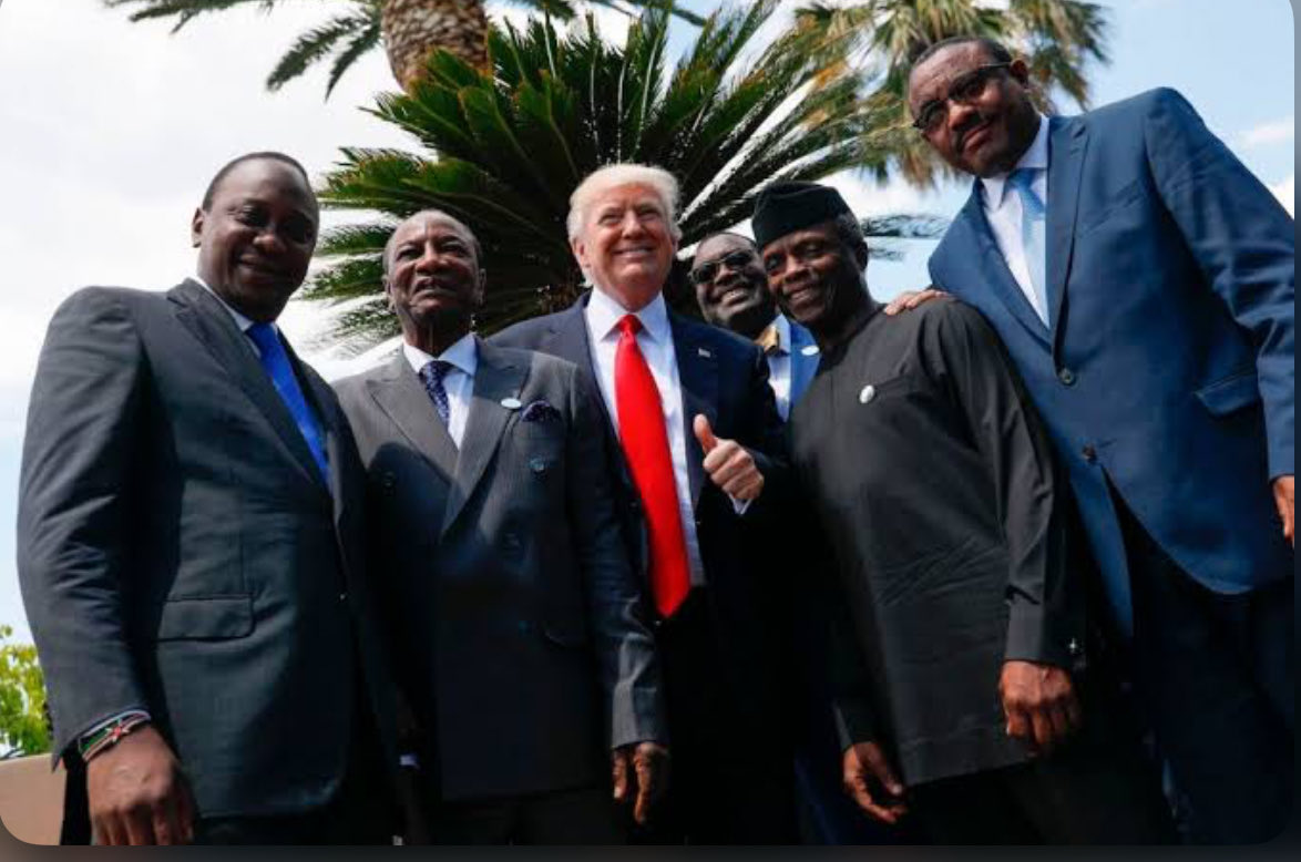 Trump says he is shifting policies for Africa “From AID to TRADE” I may not agree with Trump in many things, but this one ☝️ I salute him. We can’t be beggars  forever-while our Leaders continue to Squander our resources through corruption, greed, incompetence &amp; lack of vision.
