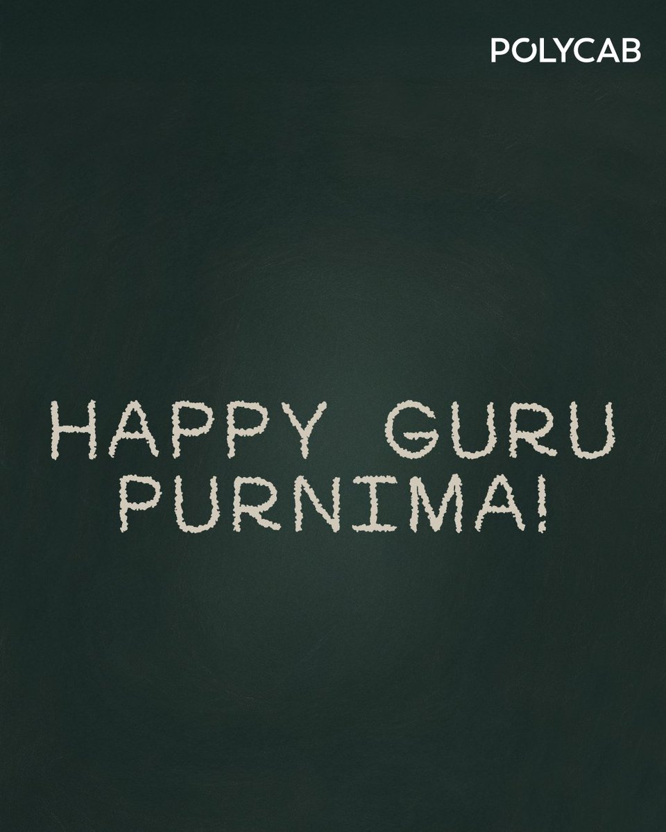 Because Gurus know the best. Happy Guru Purnima!

#Polycab #GuruPurnima #Guru #Mentor
