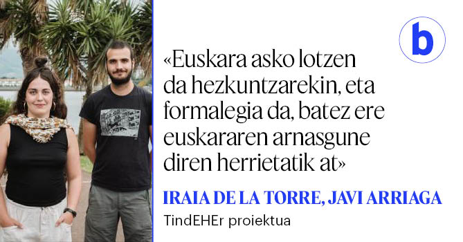 Berria.eus (@berria) on Twitter photo .<a href="/EHEbizi/">Euskal Herrian Euskaraz</a>-k eta Gazte Euskaltzaleen Sareak TindEHEr proiektua sortu dute. De la Torrek eta Arriagak azaldu dute Euskal Herriko hainbat eskualde eta herritako gazteak saretzea dela egitasmoaren helburu nagusia.
berria.eus/euskal-herria/… .<a href="/EHEbizi/">Euskal Herrian Euskaraz</a>-k eta Gazte Euskaltzaleen Sareak TindEHEr proiektua sortu dute. De la Torrek eta Arriagak azaldu dute Euskal Herriko hainbat eskualde eta herritako gazteak saretzea dela egitasmoaren helburu nagusia.
berria.eus/euskal-herria/…