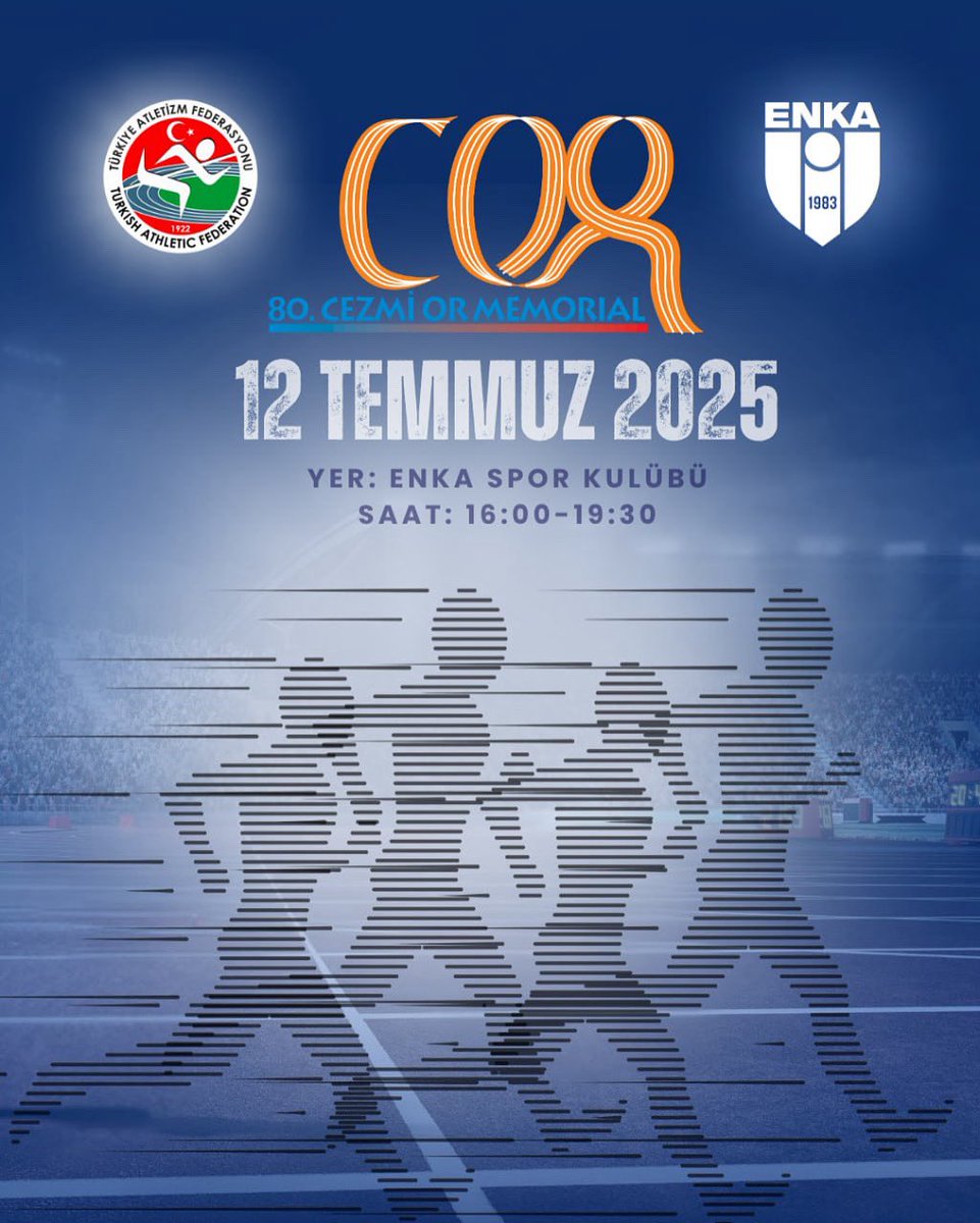🏟 80. Cezmi Or Yarışları ENKA’da!

Türkiye atletizminin köklü geleneklerinden biri olan Cezmi Or Yarışları, bu yıl 80. kez, 12 Temmuz 2025 tarihinde ENKA Spor Kulübü ev sahipliğinde İstanbul’da düzenleniyor.