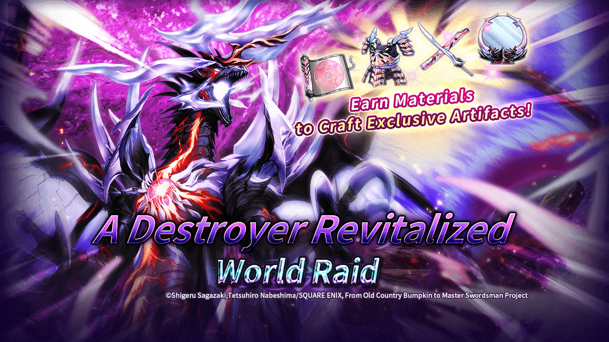 vconnect_en's tweet image. Event Info
Collab-exclusive World Raid underway!
Featuring an exclusive Artifact✨
#ValkyrieConnect
#bumpkin_anime