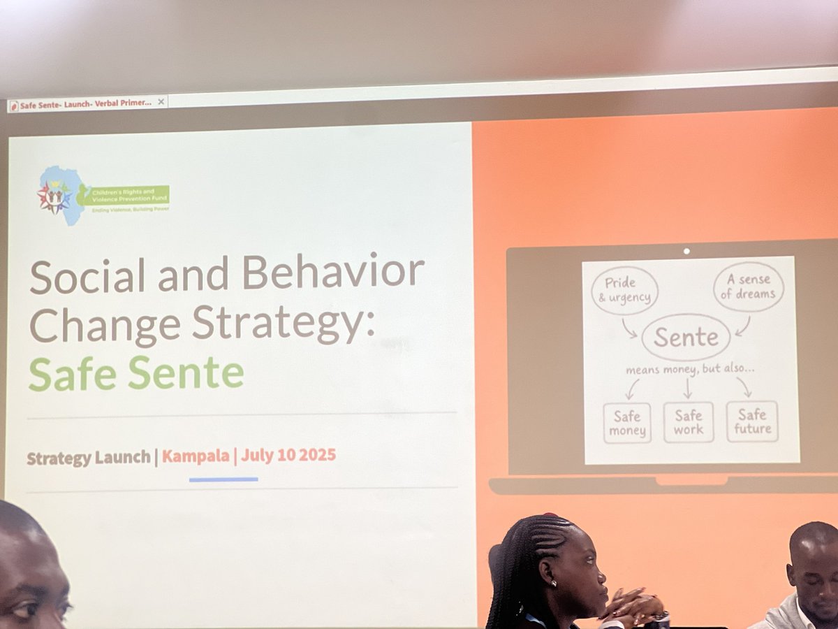 Being hosted by <a href="/CRVPF1/">Children's Rights and Violence Prevention Fund</a> to strategy launch for #SafeSente 
Not just giving skills but training young people on how to use money 
#YouthInBusiness 
Cc <a href="/syradouganda/">Slum Youth Rehabilitation and Development Organiza</a> <a href="/SanyuFor/">Sanyu Centre for Arts and Rights</a> 
#EYDKampalaCluster