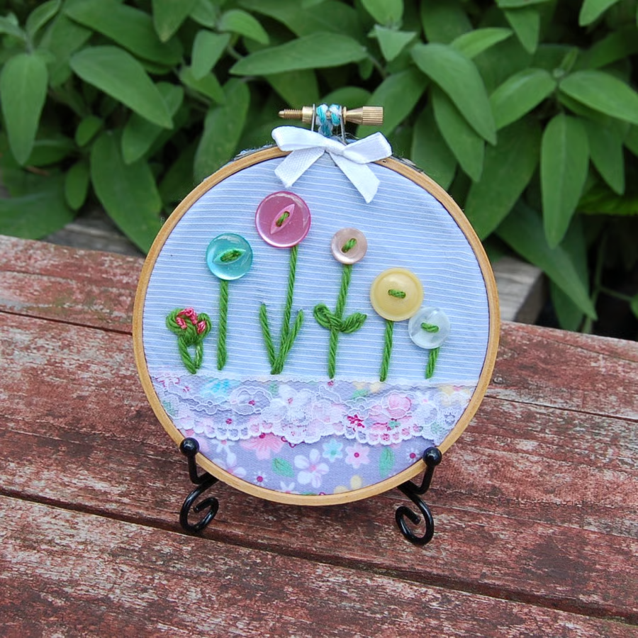 Yorkshireharec1's tweet photo. Button Flower Garden Hoop art. Textile Art. M... - Folksy https://t.co/PFuEEGq0xr #newonfolksy https://t.co/xBsYyv7fEy