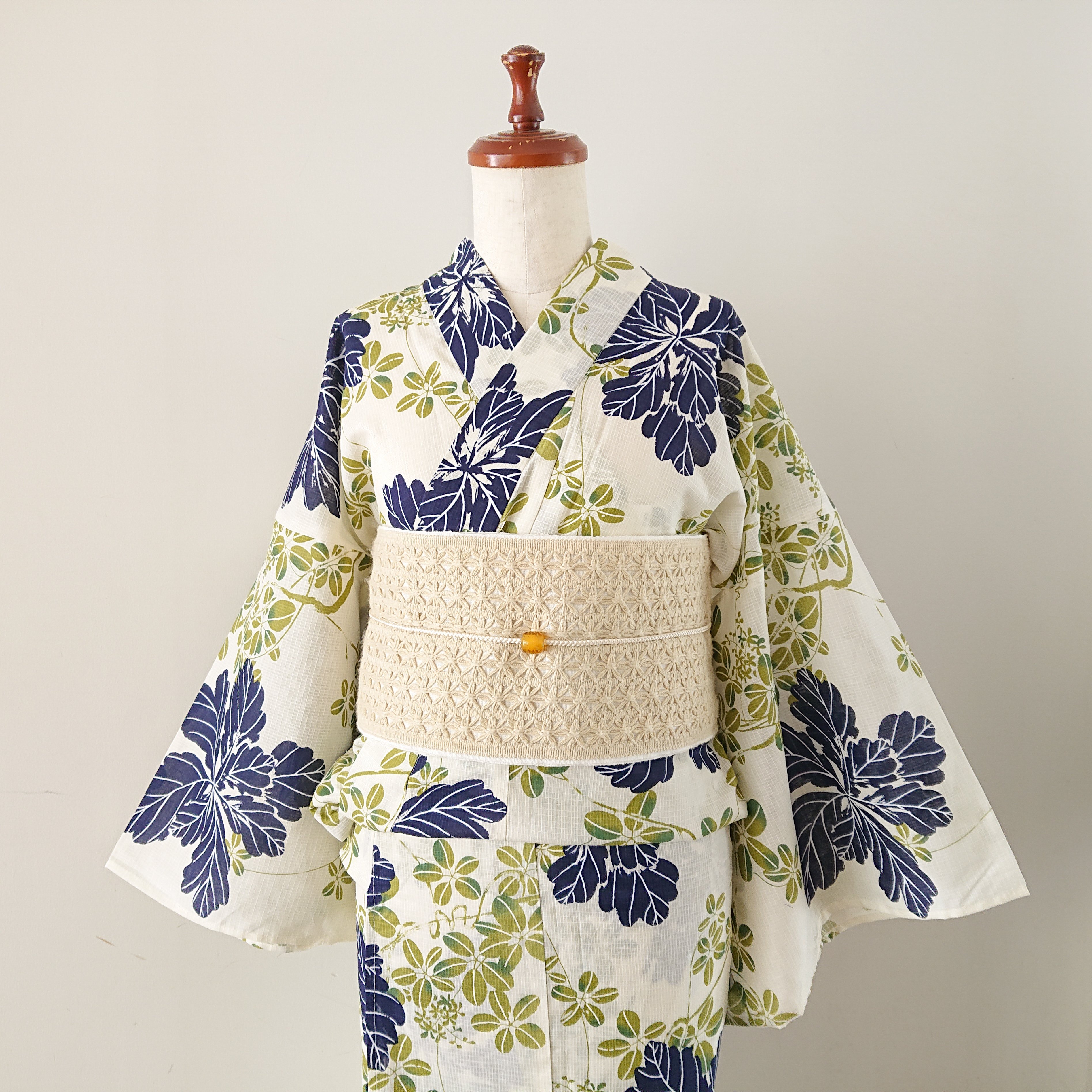 【限定値下げ】大塚呉服店 すずらん柄浴衣(ミントオレンジ) 大塚呉服店オリジナル浴衣 すずらん ミントオレンジ